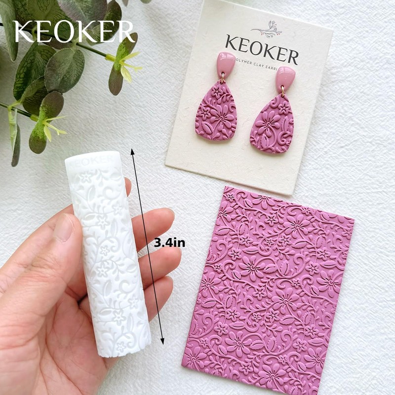 KEOKER Polymer Clay Texture Roller - 3PCS Boho Set for