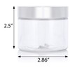 6 oz Clear PET Plastic Jar with Silver Metal Overshell