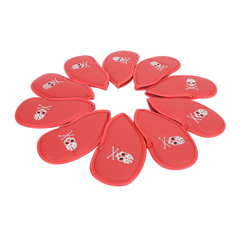 10PCS Golf Club Head Cover PU Leather Protective Abrasion Resistant