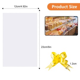 Bolsas transparentes de celofán, 50 piezas de bolsas de regalo, lazos giratorios para el hogar, regalos de fiesta de Navidad, envolver dulces, cupcakes (12,5x23 cm)