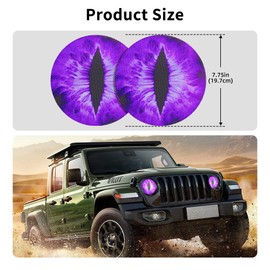 2PCS Beast Eyes Headlight Decals,Round Headlight Decal, 3D Stereo Eyes Headlight Decal Stickers,Jeep Eyes for Headlights
