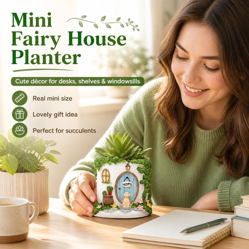 Dog House Succulent Planter for Plants Alternative