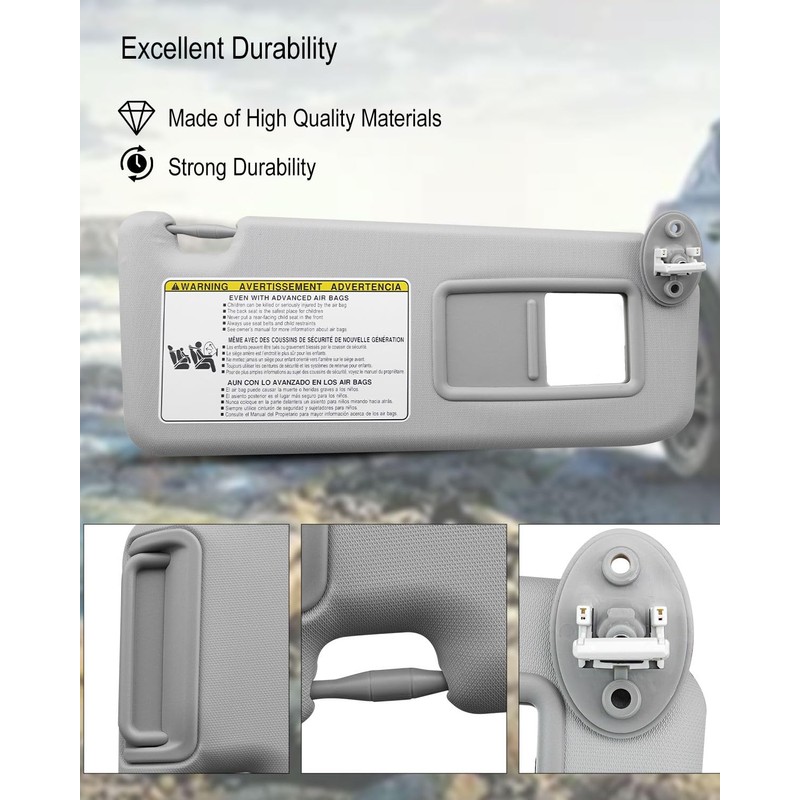 Passenger Side Sun Visor Fit for Toyota RAV4 2014 2015