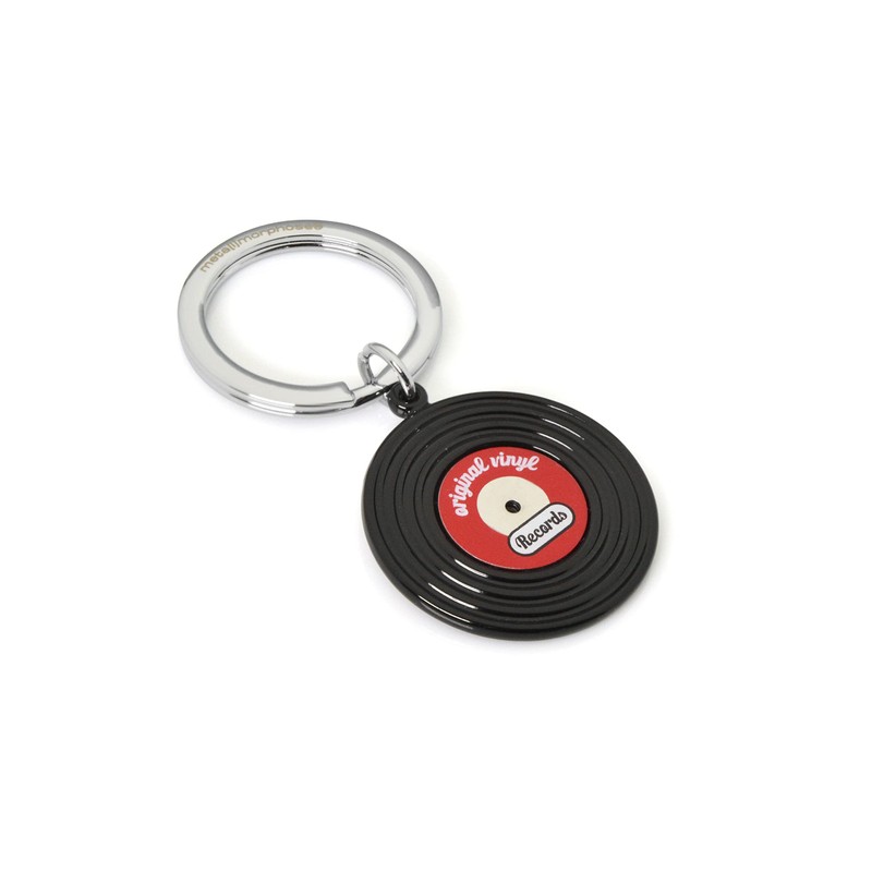 Key Chain Vinyl disch 3D. Record player Retro Music Black