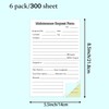 Generic 300 Sets Maintenance Request Forms, 3 Part Carbonless, 6