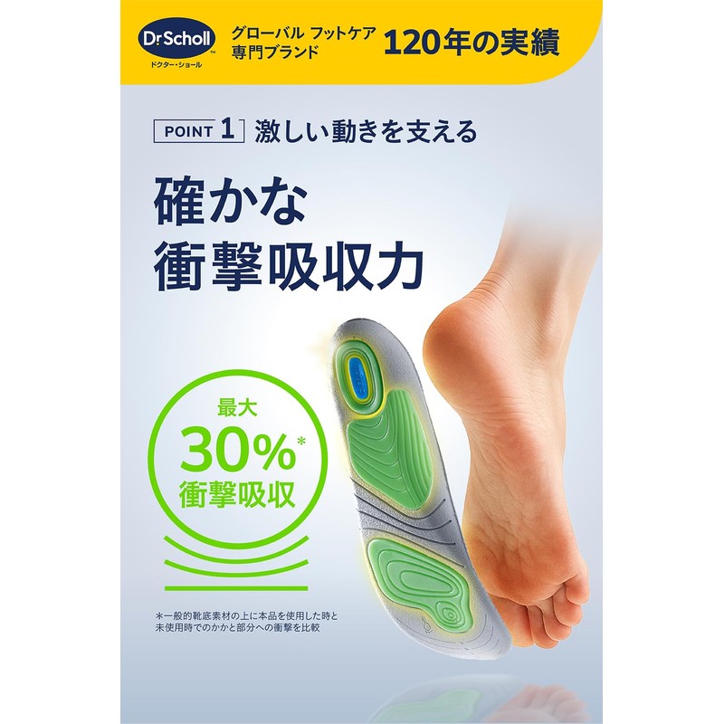 Dr. Scholl's Insoles Sports 【GelActiv Active Plus】 Reduces Leg Fatigue