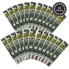 Original Delicious BEST Exotic Pack - 3 Types of Wild Game 1 Oz. Stick – Elk, Buffalo and Venison with Pork Sticks – No Antibiotics or Hormones (Elk Original, Elk Original 24 Sticks)