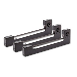 vhbw 3 x Ink Ribbon Label Tape Compatible with Brandt 2791 Journal, 2793 Journal, 2792 Journal Dot Matrix Printer, Receipt Printer - Black