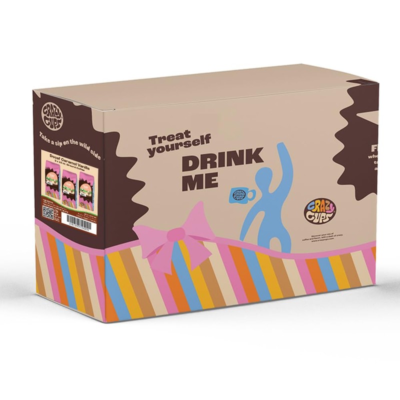 Crazy Cups Decaf Flavored Ground Coffee, Caramel Vanilla, in 10