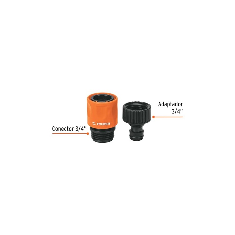 Truper CLICK-GR, Conector rápido, grifo-manguera, 3/4"
