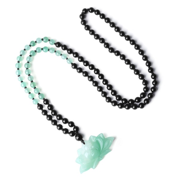 COAI Unisex 108 Prayer Beads Made of Gemstone with Green
