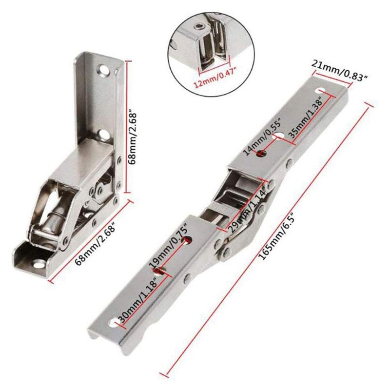 KAFENDA Pack of 2 90 Degree Cabinet Door Hinges, Folding