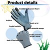 Lightweight Work Gloves,Touch Screen Flex Deerskin Leather Garden Gloves for