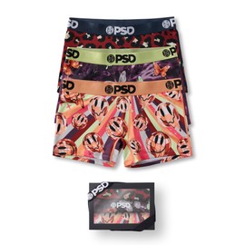PSD Womens Dark Jewel Boy Shorts Underwear for Women - Mixed Print Pack of Boyshort Underwear - 3 Pack Cotton Boyshort Underwear for Women, Women's Boy Shorts for Women Cotton