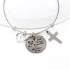 Uloveido With God All Things are Possible Bracelet, Cross Bangle,
