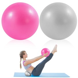 UTEFIF 2 pcs Mini Yoga Pilates Balls (25cm) – Anti-Burst Exercise Ball for Core Strength, Balance Training & Fitness, Soft Gym Equipment for Adults