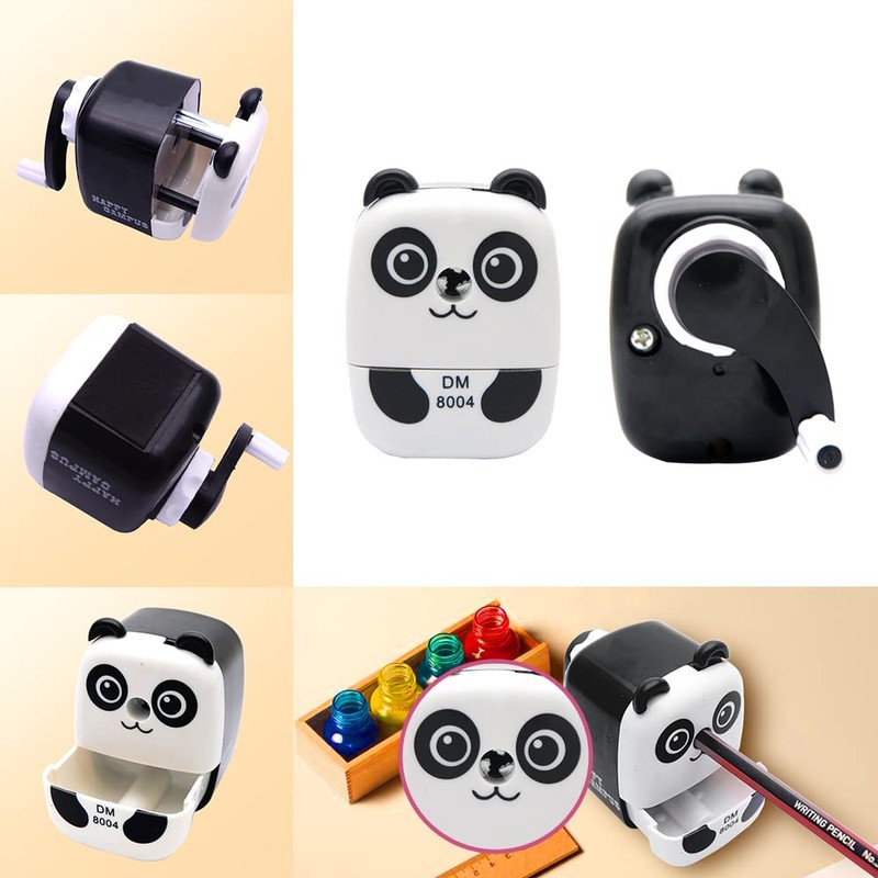 Pencil Sharpener Cute Metal Desktop Pencil Sharpener with Handle, Cartoon