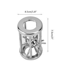 Watris Veiyi IQ Huzzle Puzzle, 7.5 x 4.5 x 4.5 cm / 3 x 1.8 x 1.8 inches Metal Puzzle Games, Zinc Alloy Unlocked Interlocking Puzzle Game for Adults