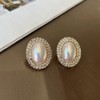 Aleasha Wedding Pearl Necklace and Earring Set, White, 3-Layer Imitation