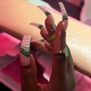 RUOKEXIN Long Press on Nails French Tip Fake Nails Curved