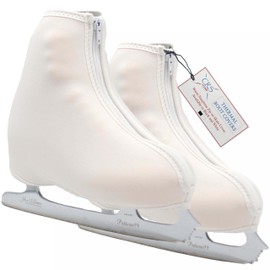 CRS Cross Thermal Skate Boot Covers - Insulated Neoprene Warm Skate Covers for Ice Skating, Figure Skates and Hockey. (White, X-Large)