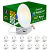 zouzai 12 Pack 4 Inch 5CCT Reset 6000k/5000k/4000k/3000k/2700k Ultra-Thin LED