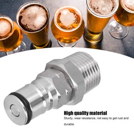19/32‑18 Ball Lock Post, 1/2" NPT Male Thread Bulkhead Assembly Ball Lock Stainless Steel Gas Ball Lock, Keg Post Adapter for Corny Keg