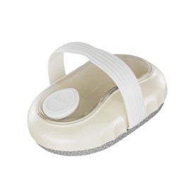 perfeclan Bath Brush Bathing Supplies Soft Bristles Massage Brush Reusable Body Cleaning Brush Body Scrubber for Hotel Bathroom Home, Beige White