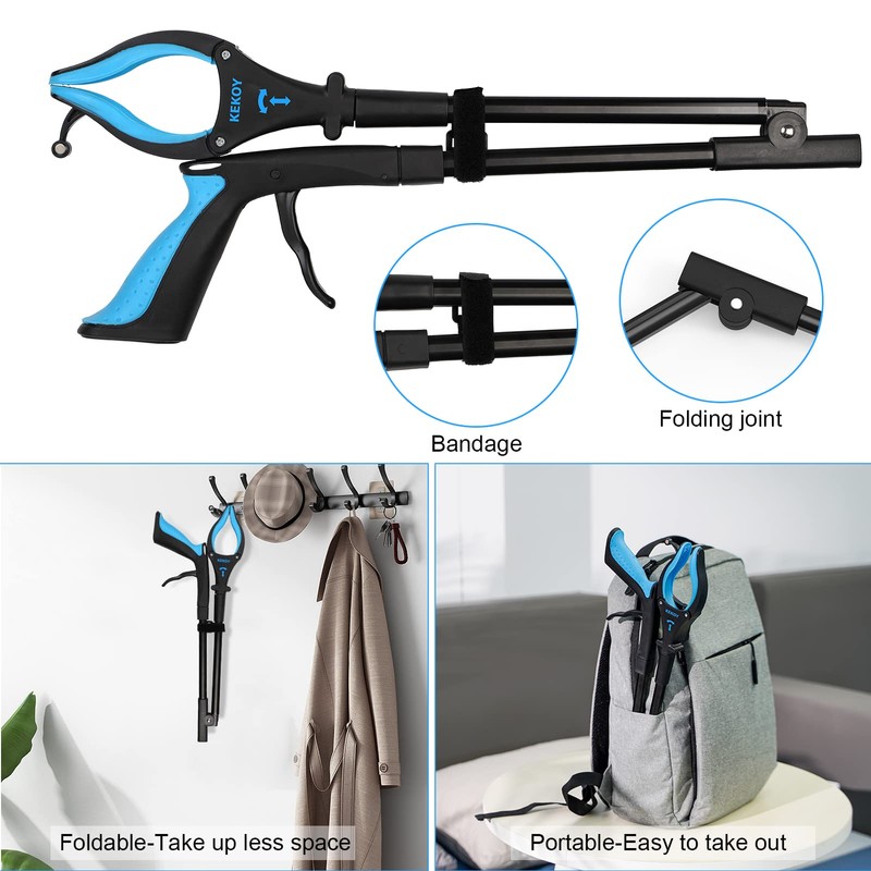 2-Pack Reacher Grabber Tool, 32" Grabbers for Elderly, Trash Picker
