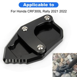 PSLER Kickstand Extension Pad - for CRF300L CRF 300L Rally 2021 2022 Motorcycle Side Stand Foot Enlarger Plate Extender(Black)