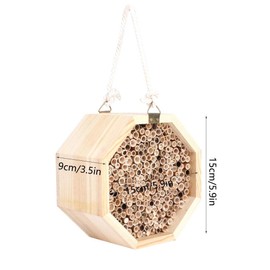 Wooden Bee House Wooden Bee House Wood Bug Room Hotel Nesting Box for Outdoor Garden Decoration
