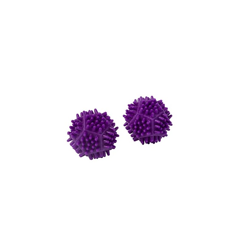 Fackelmann 54022 Dryer Balls Fluffy Plastic, Berry, 6.5 x 6.5