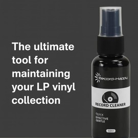 45rpm Record Cleaning Cloth Set - Vinyl Solution Cleaner Fluid and Microfiber Anti-Static Glove Kit - Specially Designed for 7inch Records - Made in USA (Record Glove Set)