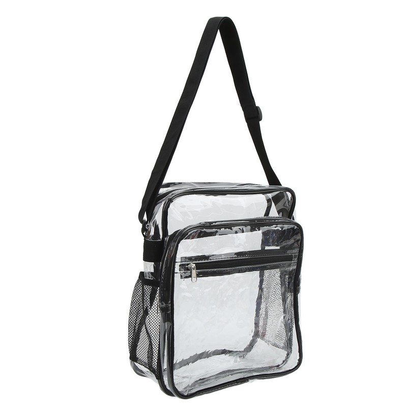 Clear Messenger Bag PVC Waterproof Visible Zipper Design Crossbody Tote