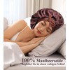 WELROG Silk Bonnet Sleep Cap, 100% Mulberry Silk Bonnet, Sleep