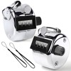 2PCS Premium One Hand Counter Clicker, Silver Metal Clicker Counter,