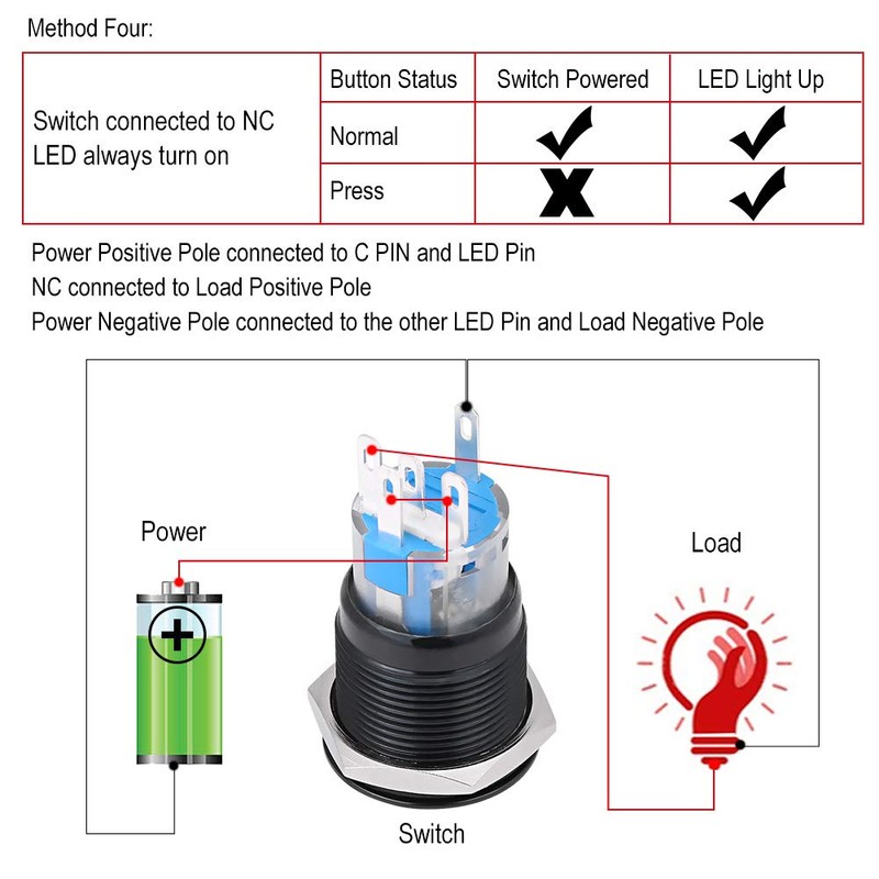 Botón de arranque del motor de automóvil, Keenso 12V Interruptor