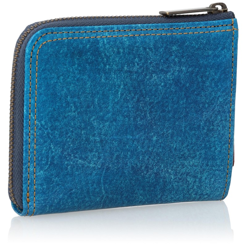 Madijack Soup Denimu No.76180 Denim Bifold Wallet, Denim-Style Leather, Domestic