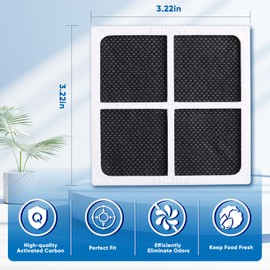 PUREPLUS LT120F Refrigerator Air Filter Replacement for LG LT120F, Kenmore Elite 469918, 9918, ADQ73214402, ADQ73214403, ADQ73214404, ADQ73334008, 4PACK, Dimensions 3.23" X 3.23"