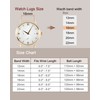 QUARKZMAN White Genuine Leather Strap 16 mm Width Flat Thin