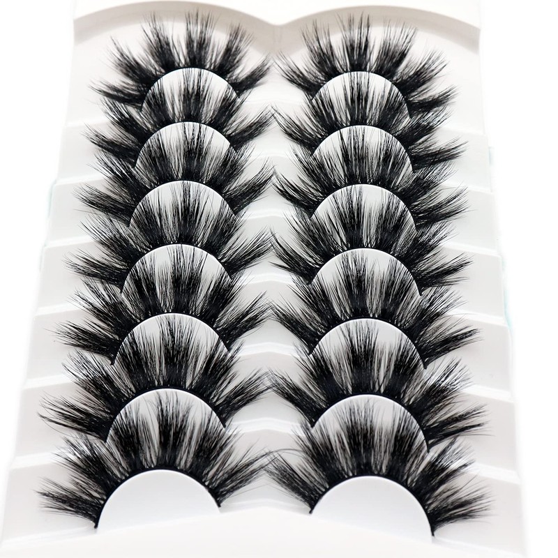 Losha Lashes Pack 7 Pairs Fluffy Faux Mink Eyelashes Soft