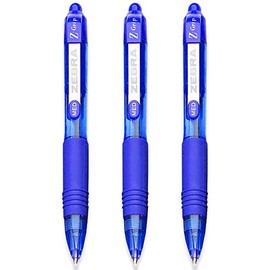 Zebra Z-Grip Smooth Mini Retractable Ballpoint Pens - 1.0mm - Blue - Pack of 3