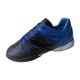 Vizari Liga - Zapatos de fútbol de Interior para niños, 100% sintéticos, Lavables a máquina, Suela de Goma, duraderos y cómodos para niños y niñas, Uso para fútbol Interior y fútbol Sala, Azul/Negro,