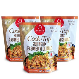 Aleia’s Gluten Free Cook Top Stuffing Mix – Seasoned Vegetable, 5.5oz (3 Pack) – Ready in 5 Minutes – Savory Stuffing for Gluten Free Recipes