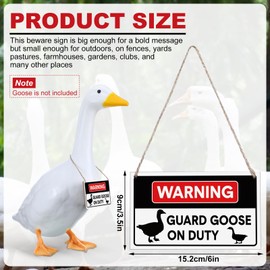 Tioncy 1 Set Porch Goose Sign Warning Guard Goose on Duty Sign 6 X3.5 Inch for Yard Porch Lawn Accessories Decor(Classic Style)