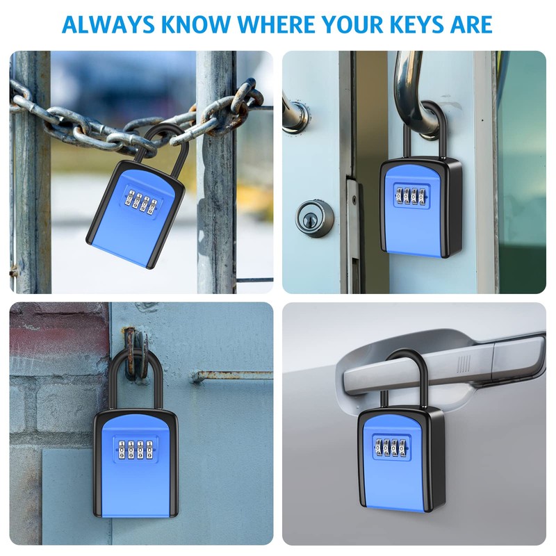 Newest AMIR Key Lock Box, Lock Box for Keys Outdoor,