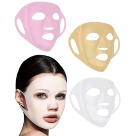 TPZORJX 3 pcs silikon maske,Gesichtsmasken Abdeckung,silikon gesichtsmaske,wiederverwendbare Silikon Masken Abdeckung Gesichtsdampf wasserdichte Gesichts-befeuchtende Beautymaske
