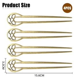 4 Pieces Metal Hair Pins U Shape Hairpins Retro Hair Accessories Women Hair Accessories Hair Styling Tools Elegant Hair Accessories Hair Accessories