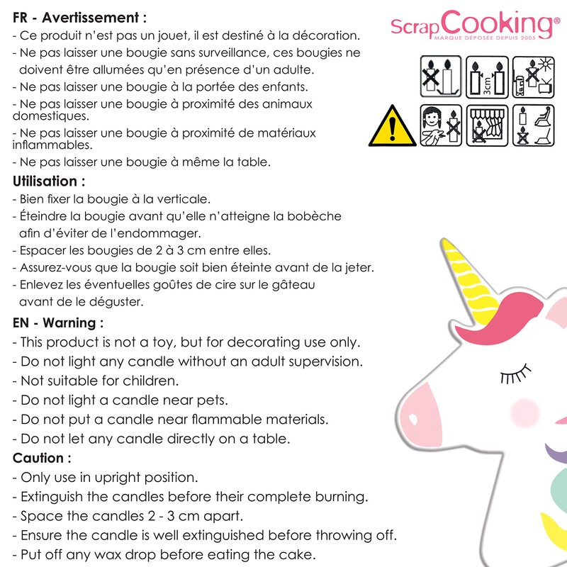 ScrapCooking 5033 - Set di 8 Candele a Forma di