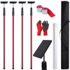 10FT Dust Barrier Zipper Door Kit with 32.8×14.7FT Plastic Sheeting,